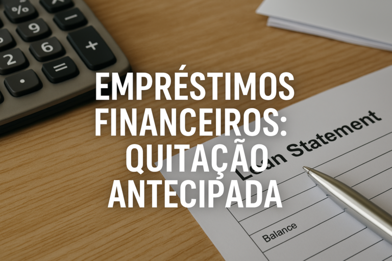 Empréstimos Financeiros quitação antecipada
