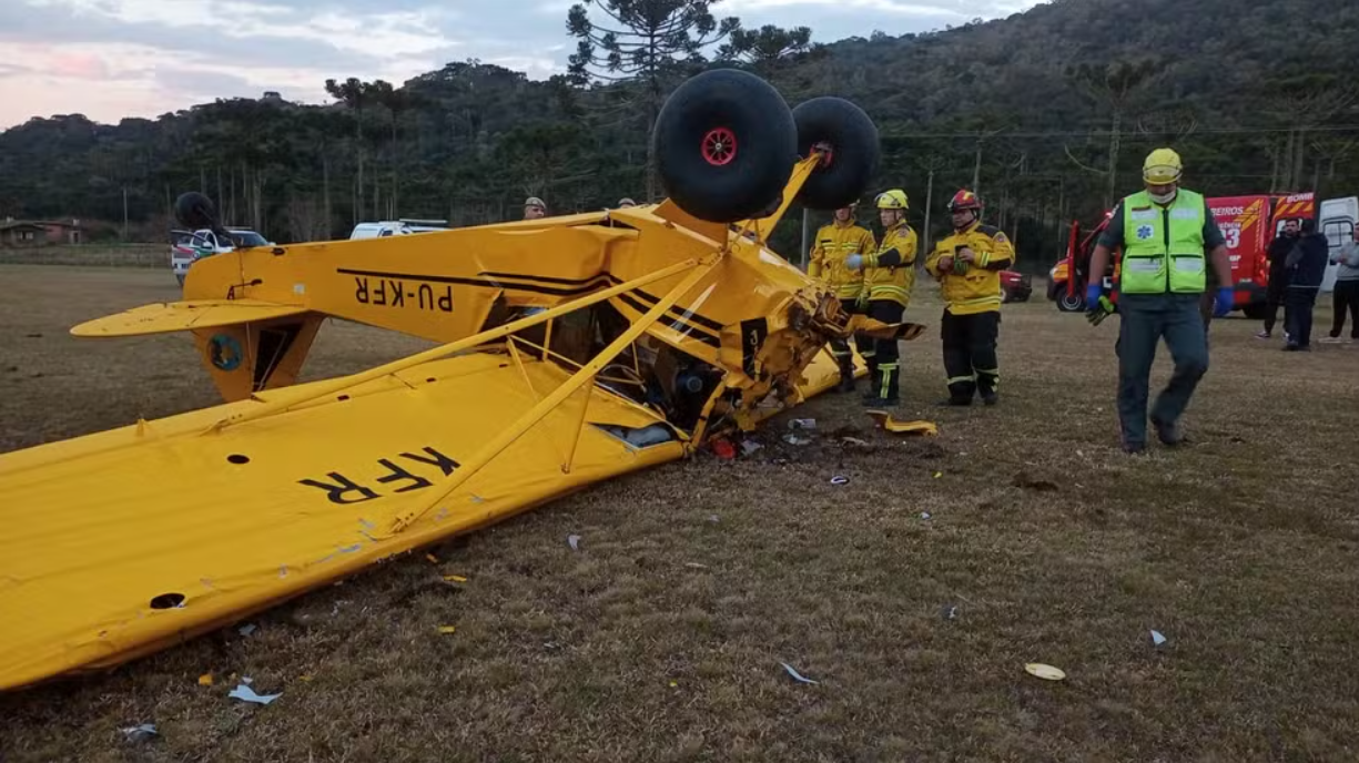 Imagem destacada - Queda de avião de pequeno porte deixa um morto e um ferido grave em Bom Retiro (SC)