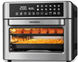 Fritadeira Air Fryer Forno Oven Digital 25l, Mondial, Preto/inox