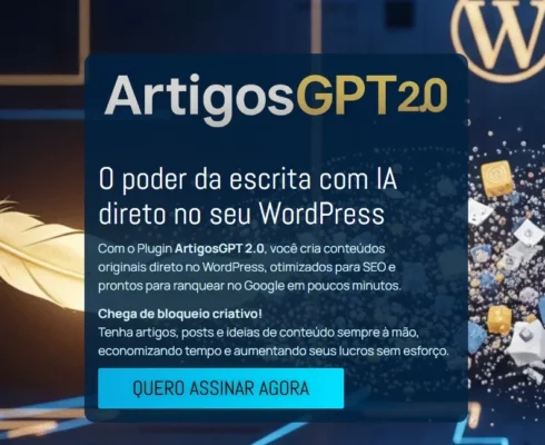 ArtigosGPT 2.0 Para WordPress com Inteligência Artificial
