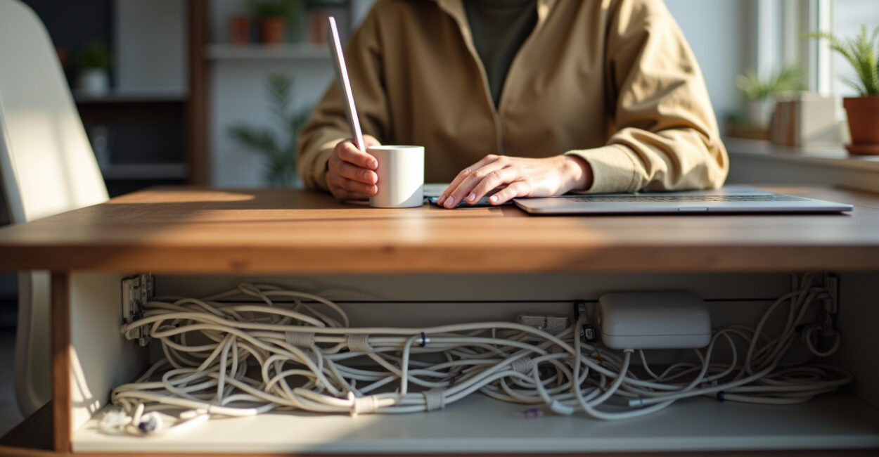 Cabos Organizados no Home Office: Métodos Baratos para Identificar, Prender e Ocultar Fios que Atrapalham Sua Rotina de Trabalho Cabos Organizados no Home Office: Métodos Baratos para Identificar, Prender e Ocultar Fios que Atrapalham Sua Rotina de Trabalho