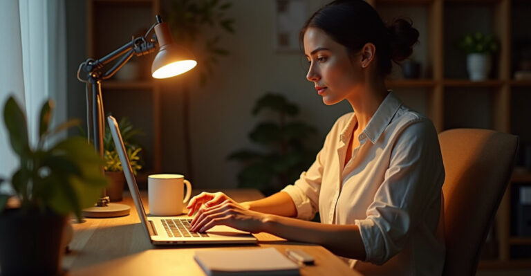 Iluminação Econômica para Home Office: Soluções de LED, Posicionamento e Temperatura de Cor para Focar e Economizar Energia