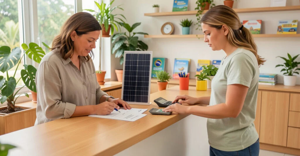 Financiamento solar ou empréstimo pessoal: o que comparar